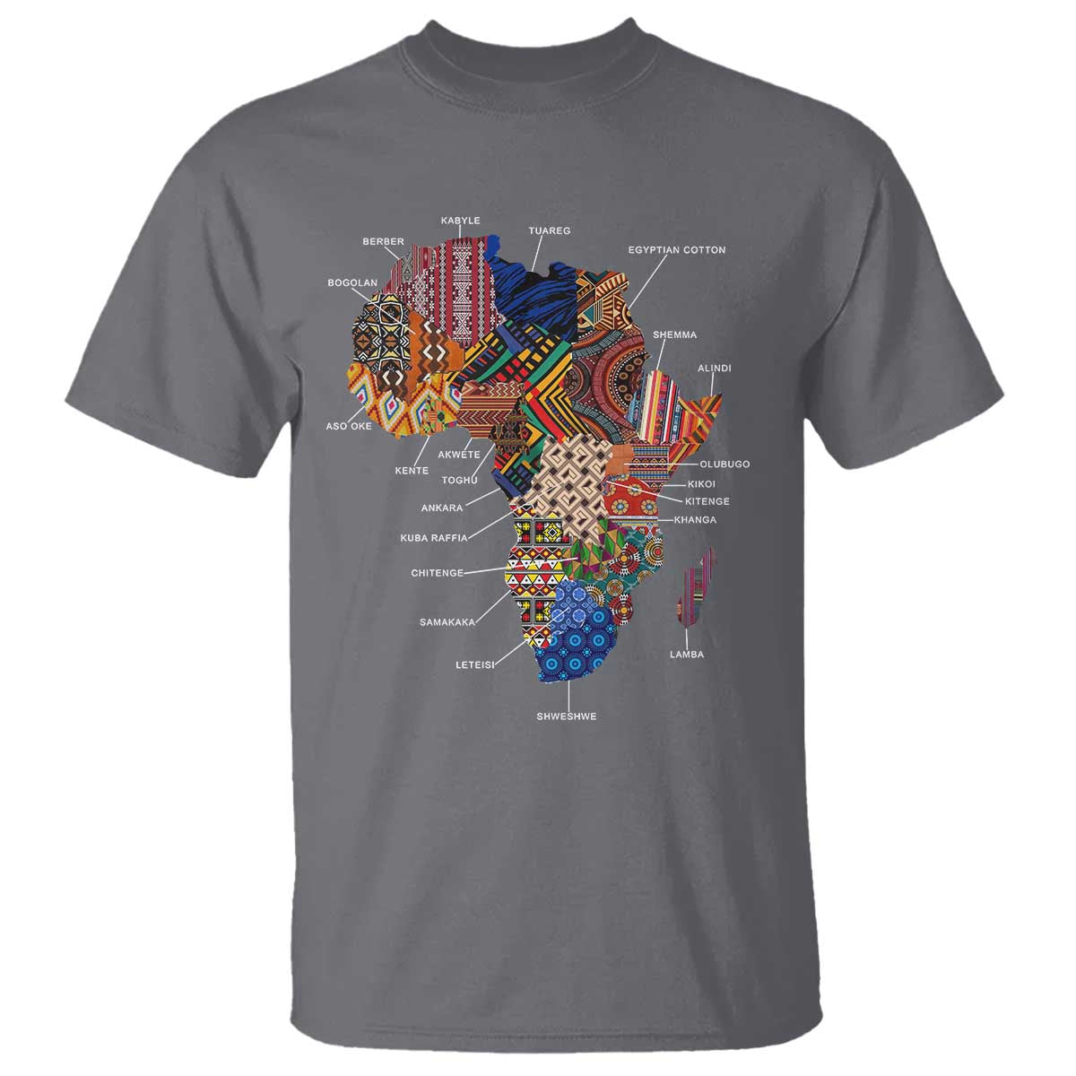 African Culture Black Fabrics T Shirt - African American Heritage Pride Tee TS11 Charcoal Print Your Wear