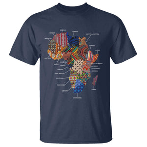 African Culture Black Fabrics T Shirt - African American Heritage Pride Tee TS11 Navy Print Your Wear