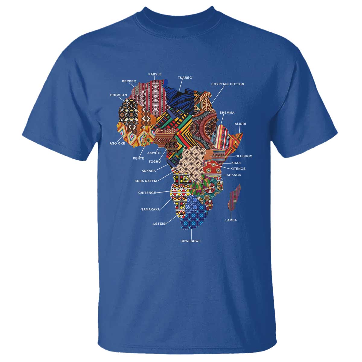 African Culture Black Fabrics T Shirt - African American Heritage Pride Tee TS11 Royal Blue Print Your Wear
