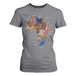 African Culture Black Fabrics T Shirt For Women African American Heritage TS11 Charcoal Print Your Wear