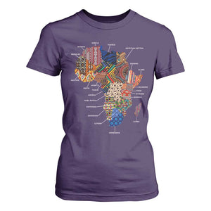 African Culture Black Fabrics T Shirt For Women African American Heritage TS11 Purple Print Your Wear