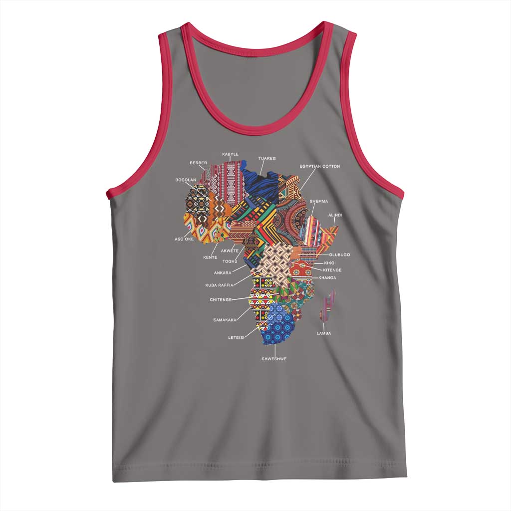 African Culture Black Fabrics Tank Top African American Heritage TS11 Deep Heather Red Print Your Wear