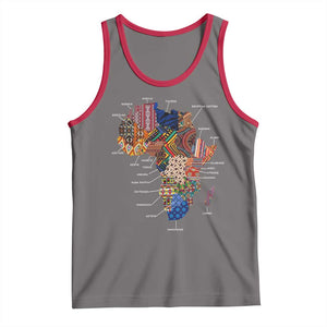 African Culture Black Fabrics Tank Top African American Heritage TS11 Deep Heather Red Print Your Wear
