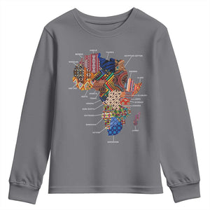 African Culture Black Fabrics Youth Sweatshirt African American Heritage TS11 Charcoal Print Your Wear