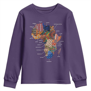 African Culture Black Fabrics Youth Sweatshirt African American Heritage TS11 Purple Print Your Wear