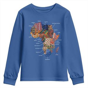 African Culture Black Fabrics Youth Sweatshirt African American Heritage TS11 Royal Blue Print Your Wear