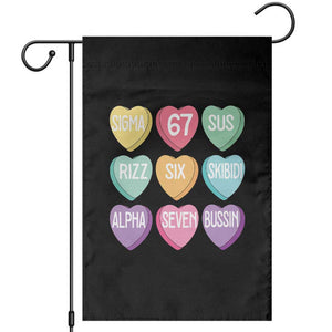 Funny Valentines Day 67 Meme Six Seven Sigma Rizz Heart Kids Garden Flag TS11 Black Print Your Wear