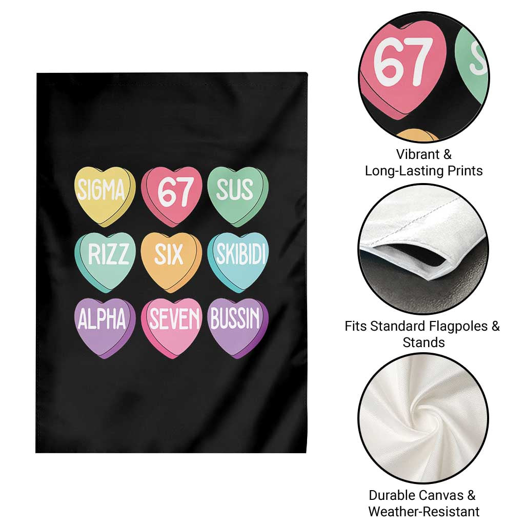 Funny Valentines Day 67 Meme Six Seven Sigma Rizz Heart Kids Garden Flag TS11 Print Your Wear