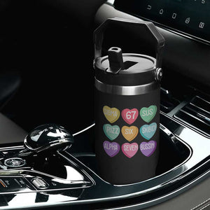 Funny Valentines Day 67 Meme Six Seven Sigma Rizz Heart Kids Flip Straw Tumbler TS11 Print Your Wear