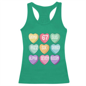 Funny Valentines Day 67 Meme Six Seven Sigma Rizz Heart Kids Racerback Tank Top TS11 Irish Green Print Your Wear