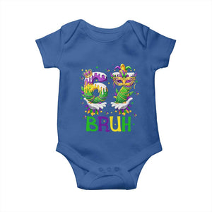 Funny 67 Mardi Gras Bruh Baby Onesie Six Seven Meme Fleur De Lis Hand Gesture TS11 Royal Blue Print Your Wear