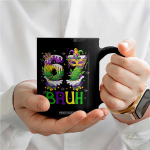Funny 67 Mardi Gras Bruh Coffee Mug Six Seven Meme Fleur De Lis Hand Gesture TS11 Print Your Wear
