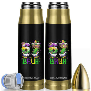 Funny 67 Mardi Gras Bruh Bullet Tumbler Six Seven Meme Fleur De Lis Hand Gesture TS11 Black Print Your Wear
