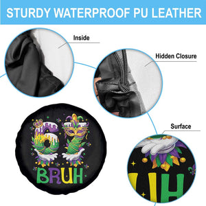 Funny 67 Mardi Gras Bruh Spare Tire Cover Six Seven Meme Fleur De Lis Hand Gesture TS11 Print Your Wear