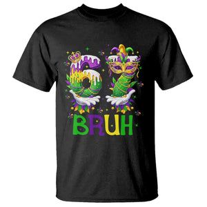 Funny 67 Mardi Gras Bruh T Shirt Six Seven Meme Fleur De Lis Hand Gesture TS11 Black Print Your Wear