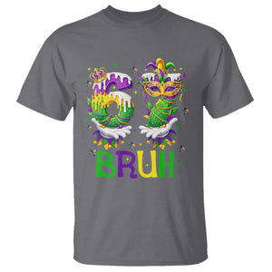 Funny 67 Mardi Gras Bruh T Shirt Six Seven Meme Fleur De Lis Hand Gesture TS11 Charcoal Print Your Wear