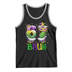 Funny 67 Mardi Gras Bruh Tank Top Six Seven Meme Fleur De Lis Hand Gesture TS11 Black Athletic Heather Print Your Wear
