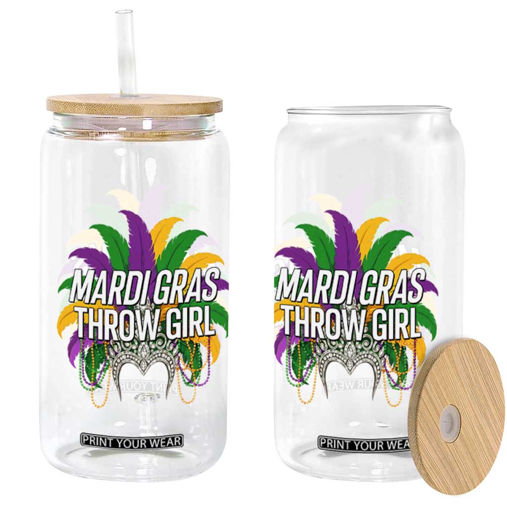 Mardi Gras Throw Girl Glass Can Funny New Orleans Carnival Headdress Beads TS11 Print Your Wear