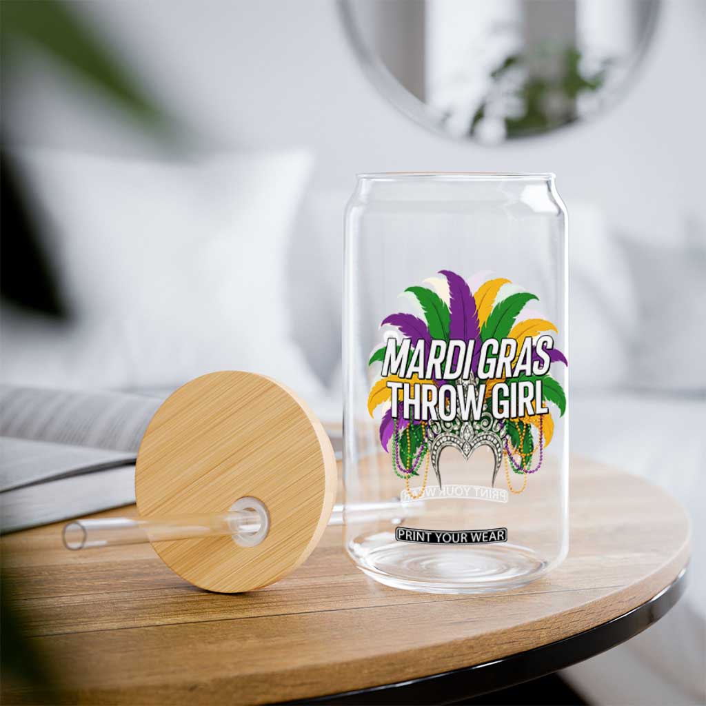 Mardi Gras Throw Girl Glass Can Funny New Orleans Carnival Headdress Beads TS11 Print Your Wear