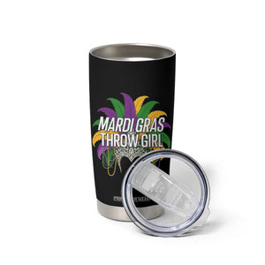 Mardi Gras Throw Girl Tumbler Cup Funny New Orleans Carnival Headdress Beads TS11 Print Your Wear