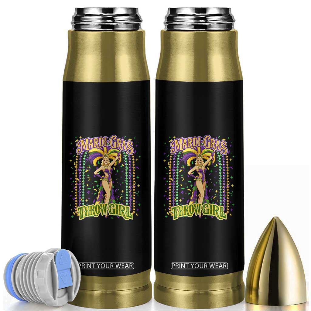 Funny Mardi Gras Throw Girl Bullet Tumbler New Orleans Carnival Beads TS11 Black Print Your Wear