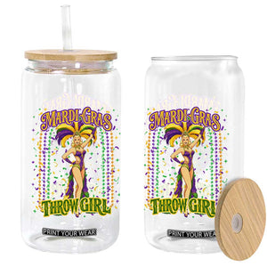 Funny Mardi Gras Throw Girl Glass Can New Orleans Carnival Beads TS11 Print Your Wear