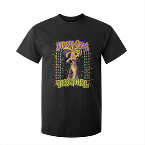 Funny Mardi Gras Throw Girl T Shirt For Kid New Orleans Carnival Beads TS11 Black Print Your Wear