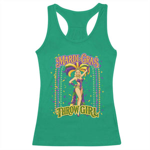 Funny Mardi Gras Throw Girl Racerback Tank Top New Orleans Carnival Beads TS11 Irish Green Print Your Wear