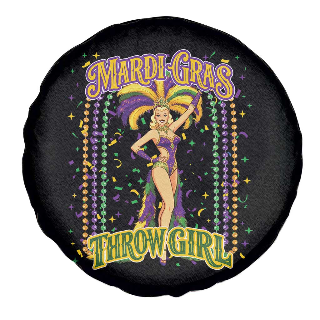 Funny Mardi Gras Throw Girl Spare Tire Cover New Orleans Carnival Beads TS11 Print Your Wear