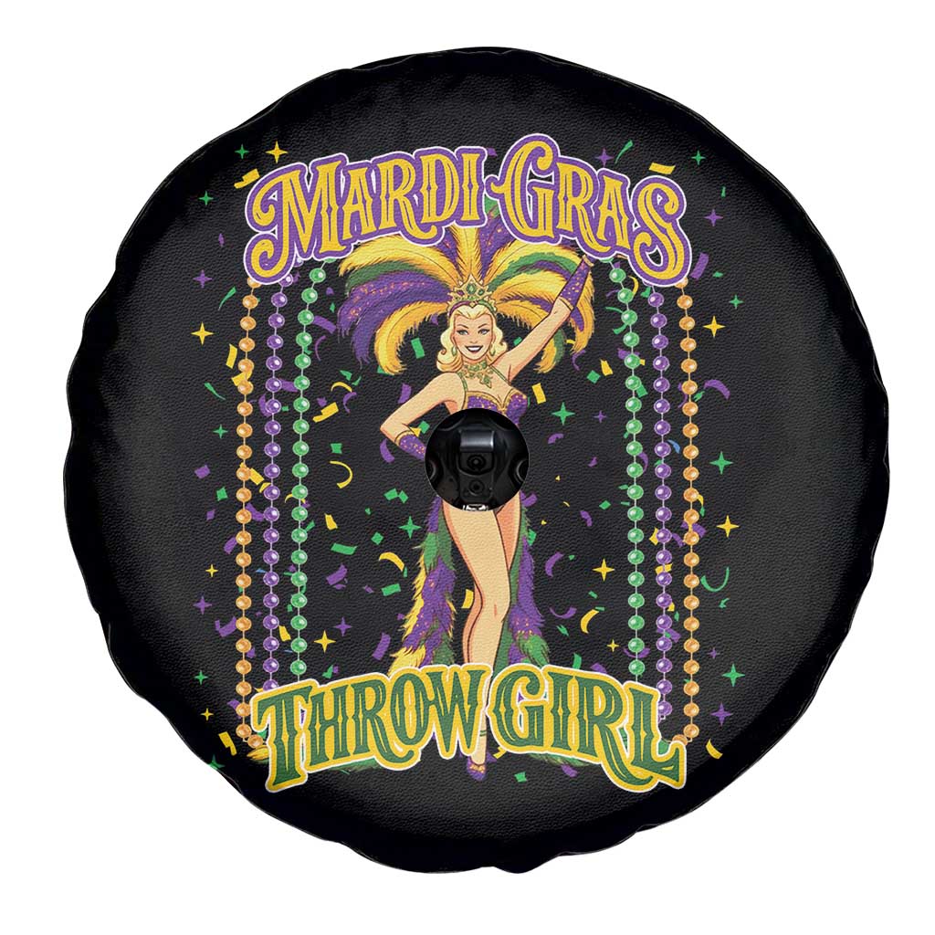 Funny Mardi Gras Throw Girl Spare Tire Cover New Orleans Carnival Beads TS11 Print Your Wear