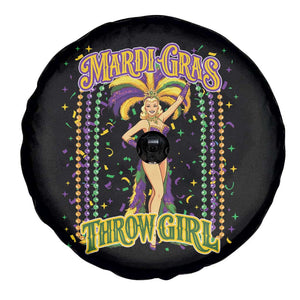 Funny Mardi Gras Throw Girl Spare Tire Cover New Orleans Carnival Beads TS11 Print Your Wear