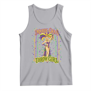 Funny Mardi Gras Throw Girl Tank Top New Orleans Carnival Beads TS11 Athletic Heather Print Your Wear
