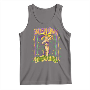 Funny Mardi Gras Throw Girl Tank Top New Orleans Carnival Beads TS11 Deep Heather Print Your Wear