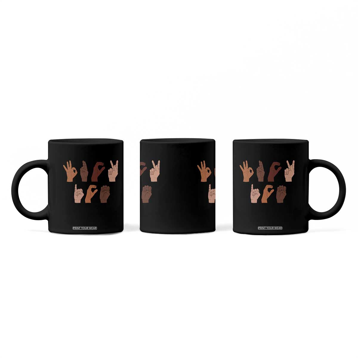 Funny Fuck Hand Sign Language Anti Deportation Coffee Mug Chinga La Migra TS11 Print Your Wear