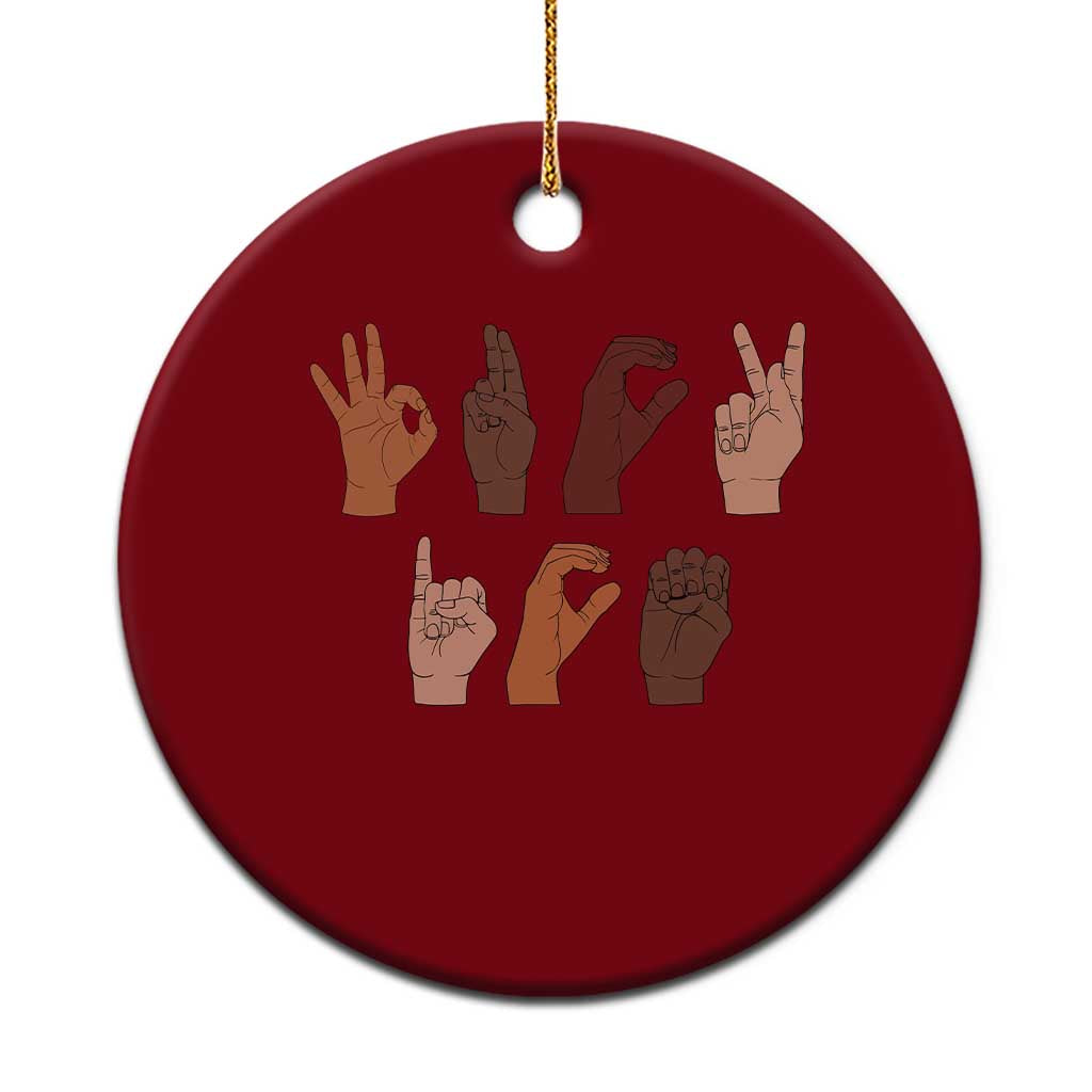 Funny Fuck Hand Sign Language Anti Deportation Ceramic Ornament Chinga La Migra TS11 1pc Red Print Your Wear