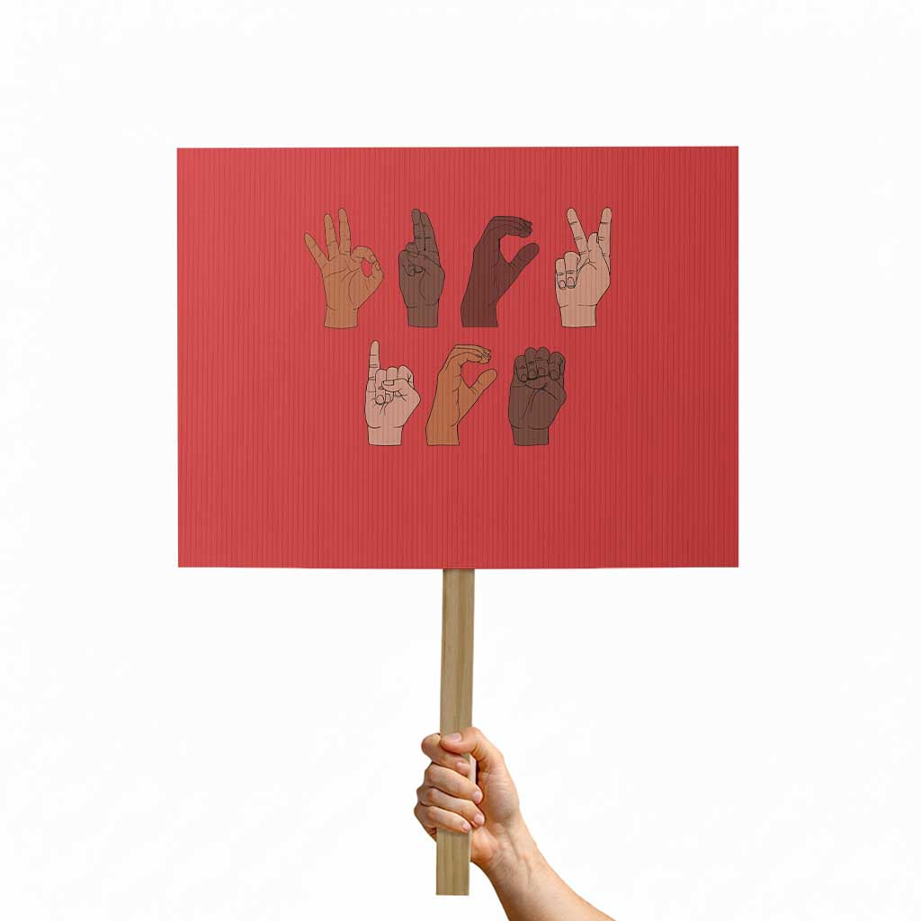 Funny Fuck Hand Sign Language Anti Deportation Protest Sign Chinga La Migra TS11 Horizontal 18