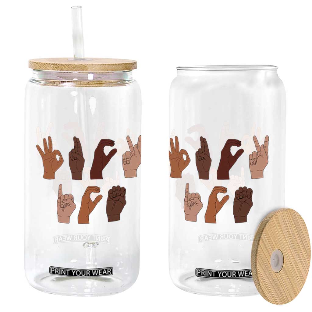 Funny Fuck Hand Sign Language Anti Deportation Glass Can Chinga La Migra TS11 Print Your Wear