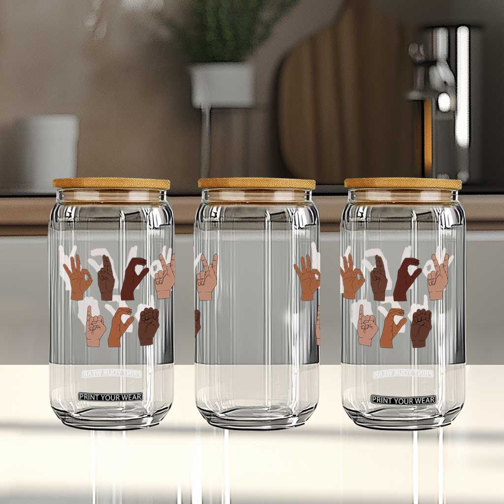 Funny Fuck Hand Sign Language Anti Deportation Glass Can Chinga La Migra TS11 Print Your Wear