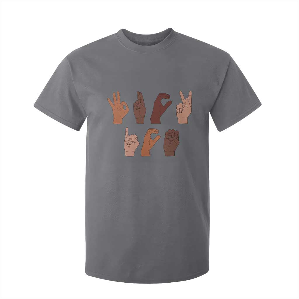 Funny Fuck Hand Sign Language Anti Deportation T Shirt For Kid Chinga La Migra TS11 Charcoal Print Your Wear