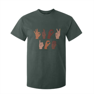 Funny Fuck Hand Sign Language Anti Deportation T Shirt For Kid Chinga La Migra TS11 Dark Forest Green Print Your Wear