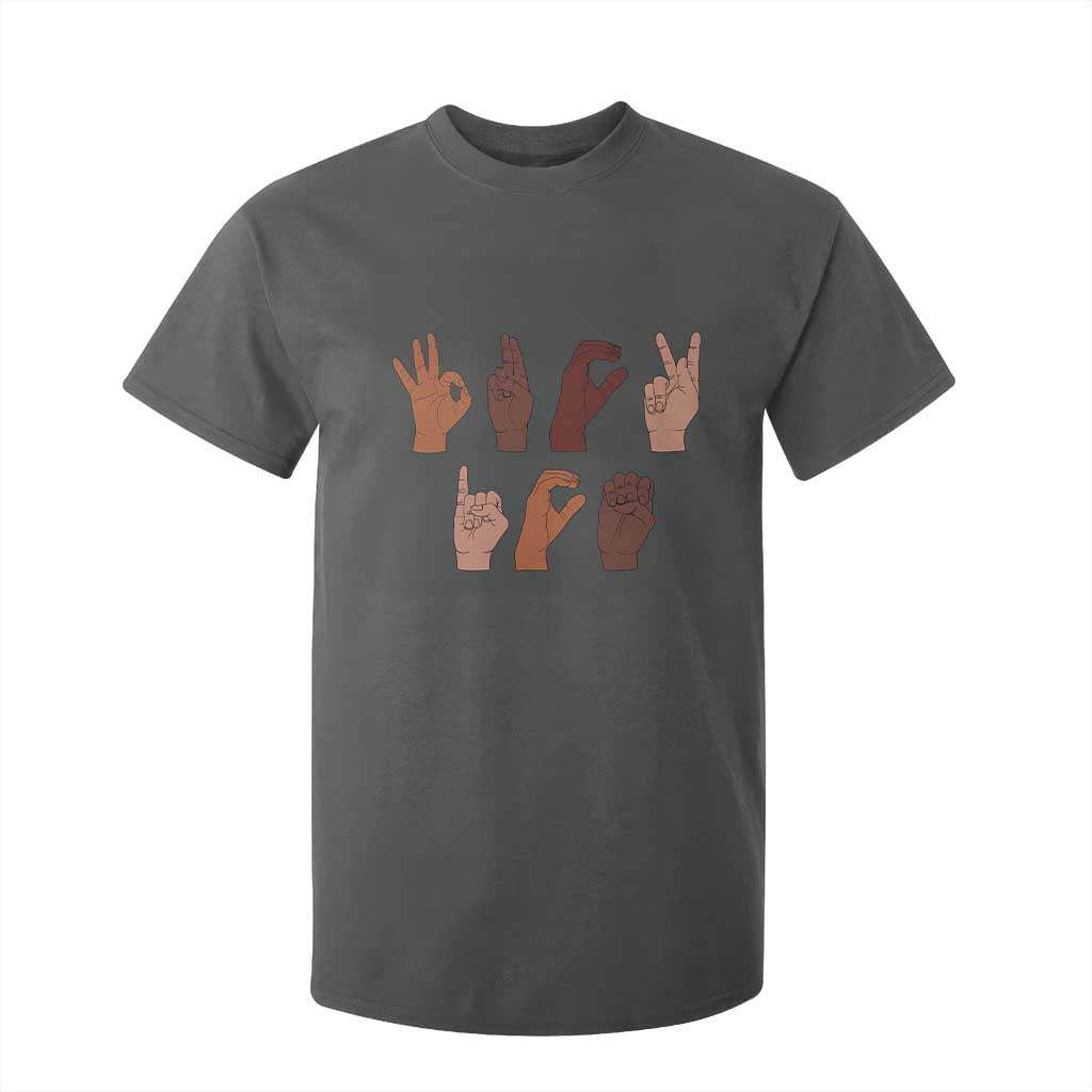 Funny Fuck Hand Sign Language Anti Deportation T Shirt For Kid Chinga La Migra TS11 Dark Heather Print Your Wear