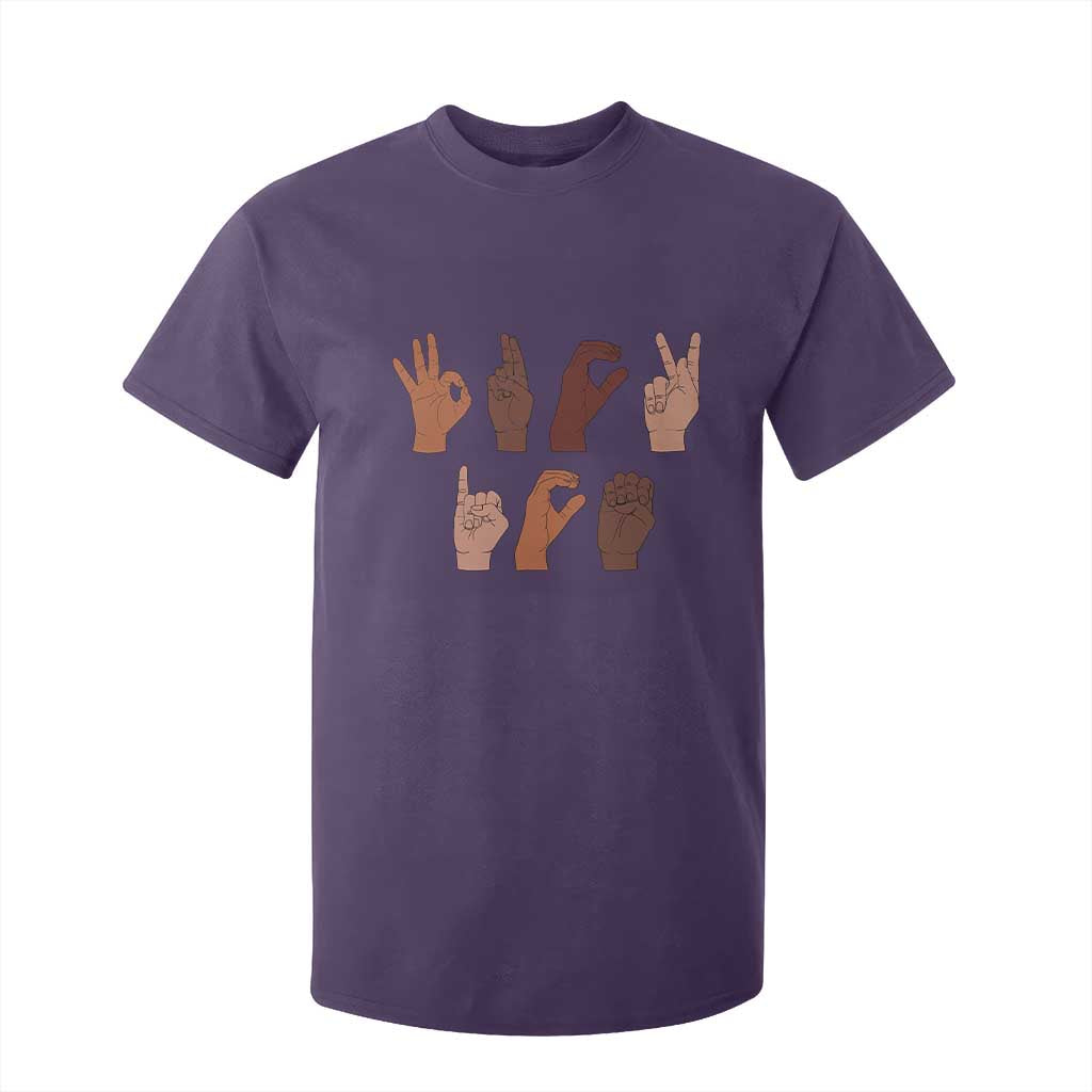 Funny Fuck Hand Sign Language Anti Deportation T Shirt For Kid Chinga La Migra TS11 Purple Print Your Wear