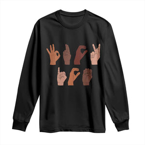 Funny Fuck Hand Sign Language Anti Deportation Long Sleeve Shirt Chinga La Migra TS11 Black Print Your Wear