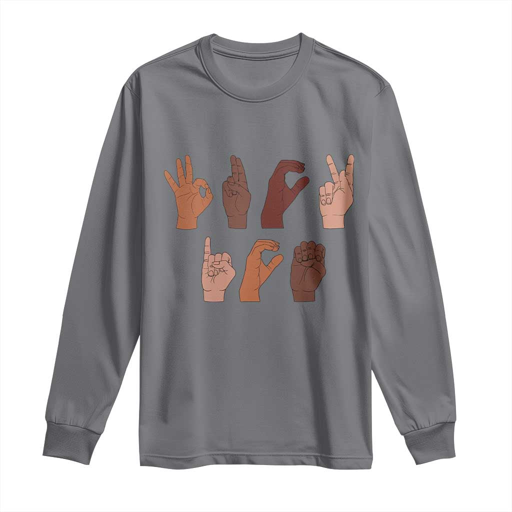 Funny Fuck Hand Sign Language Anti Deportation Long Sleeve Shirt Chinga La Migra TS11 Charcoal Print Your Wear