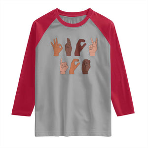 Funny Fuck Hand Sign Language Anti Deportation Raglan Shirt Chinga La Migra TS11 Sport Gray Red Print Your Wear