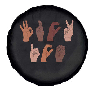 Funny Fuck Hand Sign Language Anti Deportation Spare Tire Cover Chinga La Migra TS11 Print Your Wear