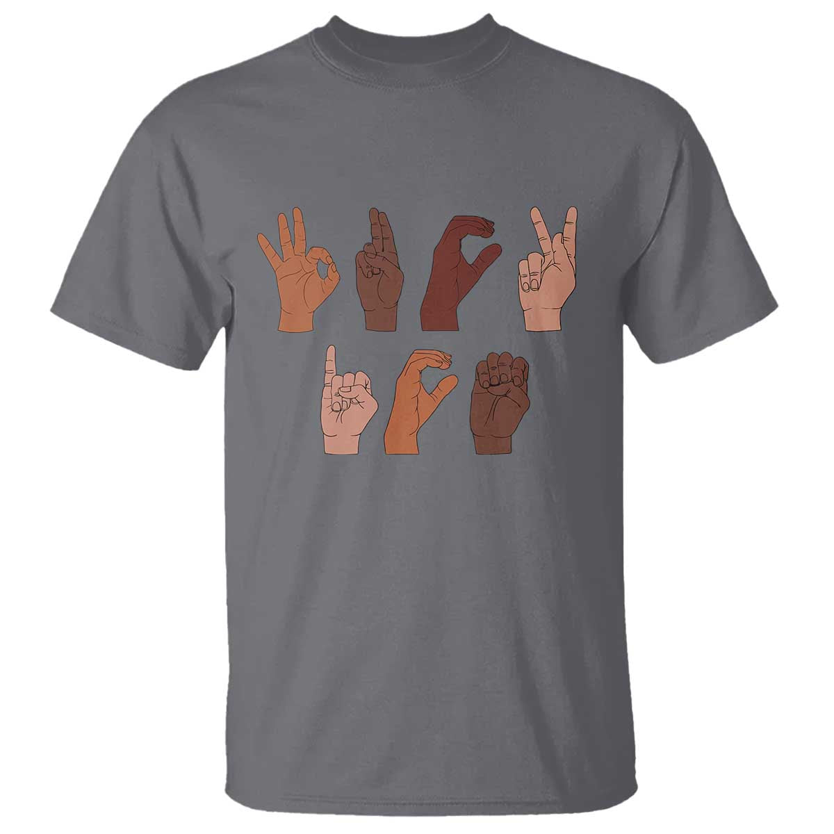 Funny Fuck Hand Sign Language Anti Deportation T Shirt Chinga La Migra TS11 Charcoal Print Your Wear