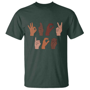 Funny Fuck Hand Sign Language Anti Deportation T Shirt Chinga La Migra TS11 Dark Forest Green Print Your Wear