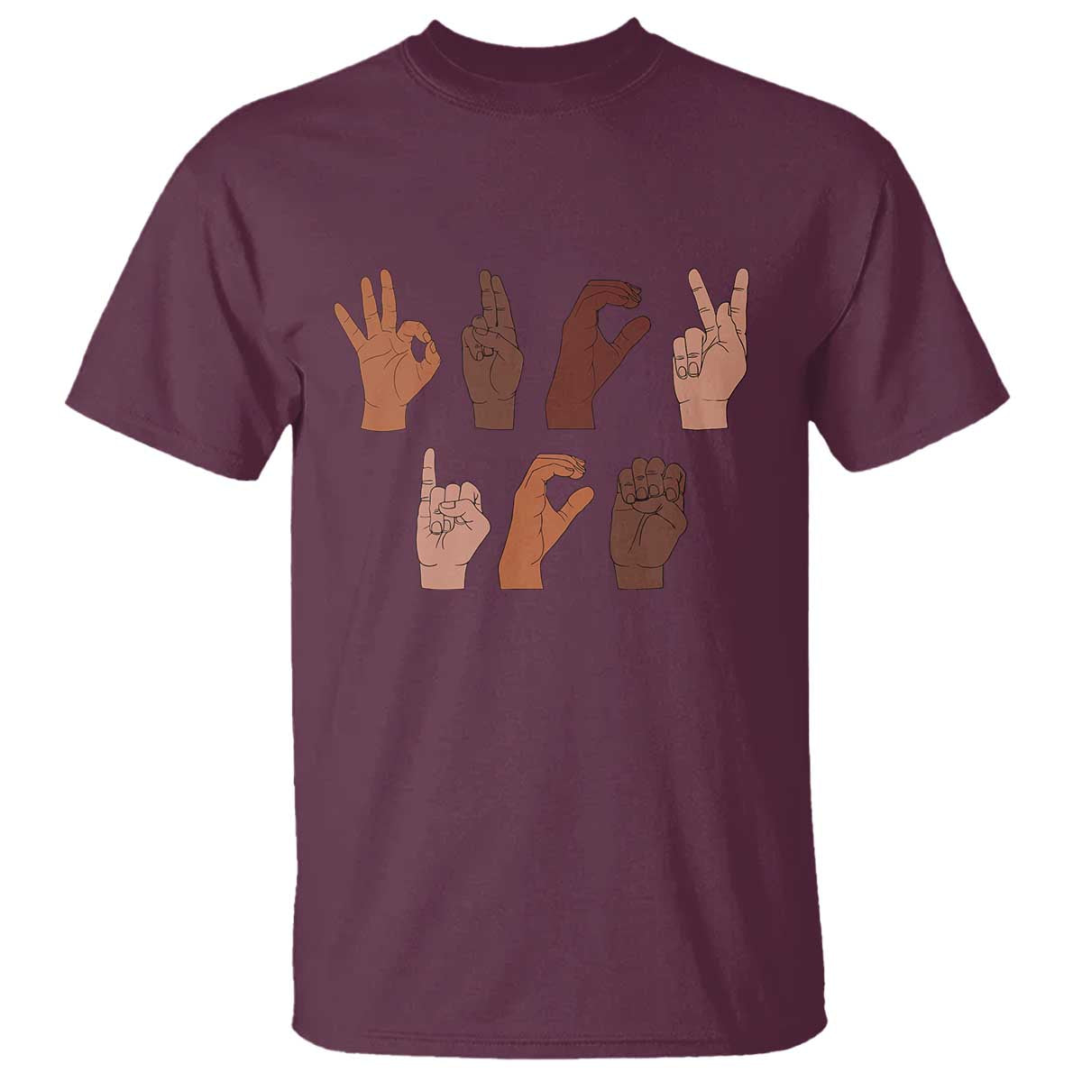 Funny Fuck Hand Sign Language Anti Deportation T Shirt Chinga La Migra TS11 Maroon Print Your Wear