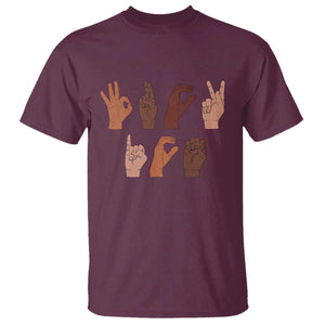 Funny Fuck Hand Sign Language Anti Deportation T Shirt Chinga La Migra TS11 Maroon Print Your Wear